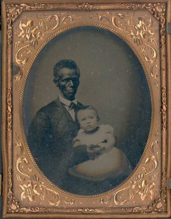 Charles Syphax holding grandson William Syphax